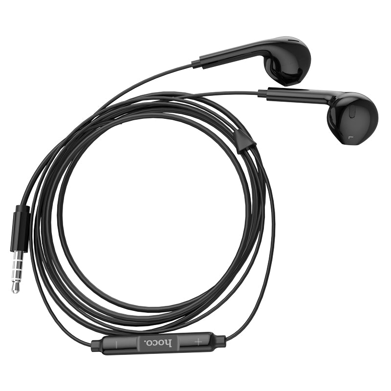 M101 Crystal joy wire-controlled earphones with microphone-Black