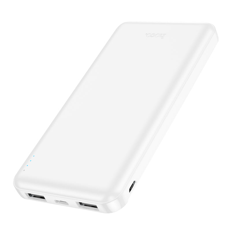 Hoco J100 10000mAh Ultra-Thin Power Bank - White