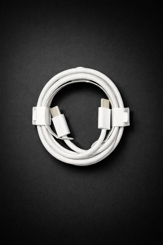 AM Type-C to Type-C 1M Cable iP No Logo Loose White
