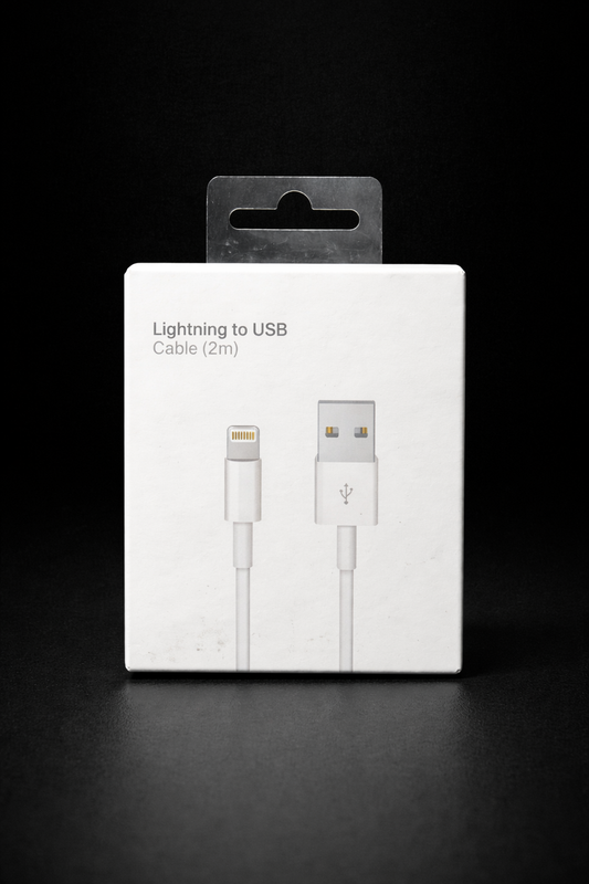 Premium USB to Lightning 2M Cable iP No Logo Box White
