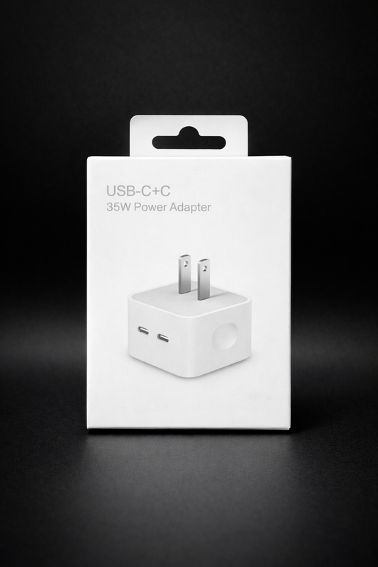 35w Dual Type-C Wall Charger iP No Logo Box White
