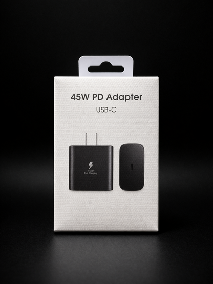 45W Adapter Wall Charger Samsung No Logo Box Black