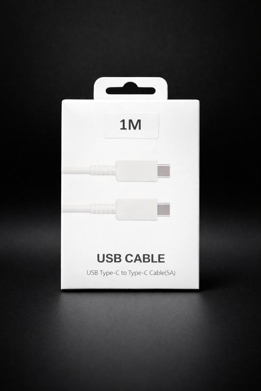 AM Type-C to Type-C 1M Cable Samsung No Logo Box White