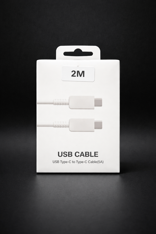 AM Type-C to Type-C 2M Cable Samsung No Logo Box White