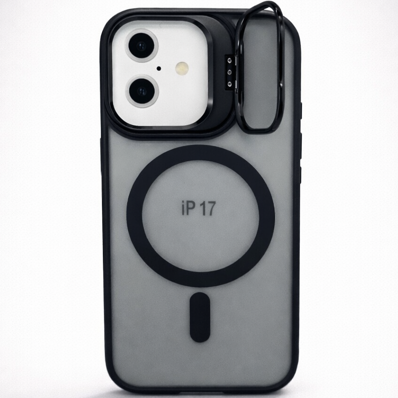 Metal CamStand iPhone 17 Case Black