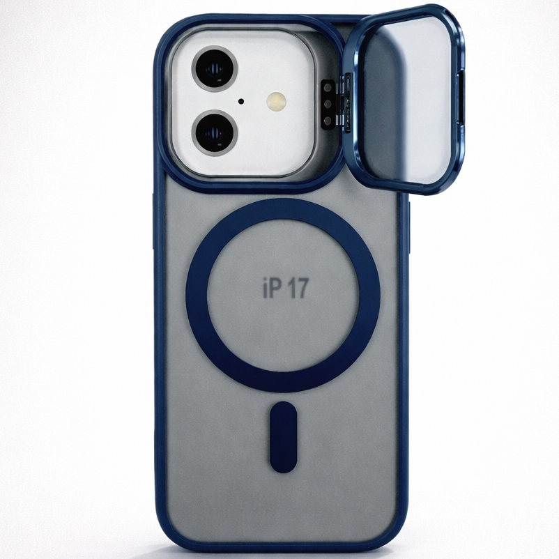 Metal CamStand iPhone 17 Case Blue