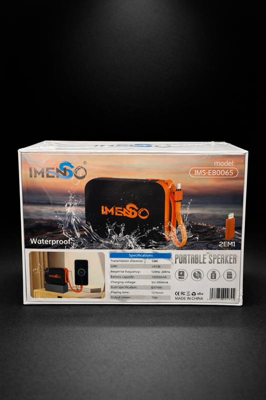 IMENSO Waterproof Speaker+10,000 mAh PowerBank