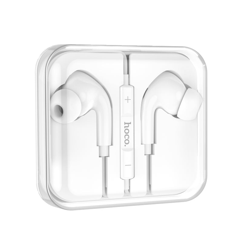 M101 Pro Crystal sound wire-controlled earphones with microphone-White