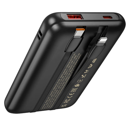 HOCO Q37 Graceful 22.5W+PD20W power bank with two cables(10000mAh) black