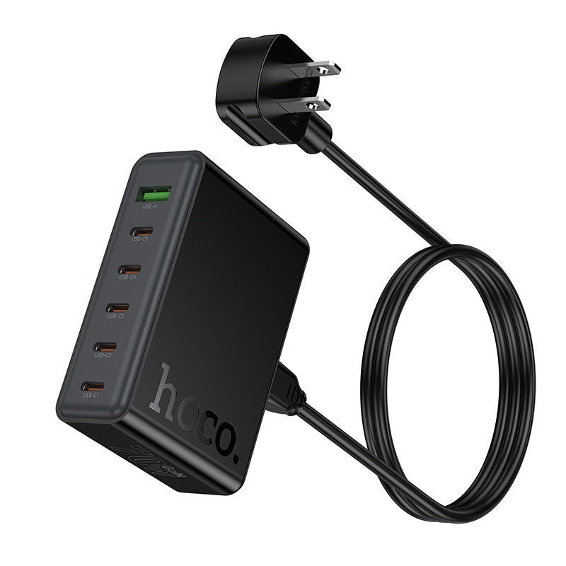 Hoco C152 6-IN-1 70W Charger With Cable Black