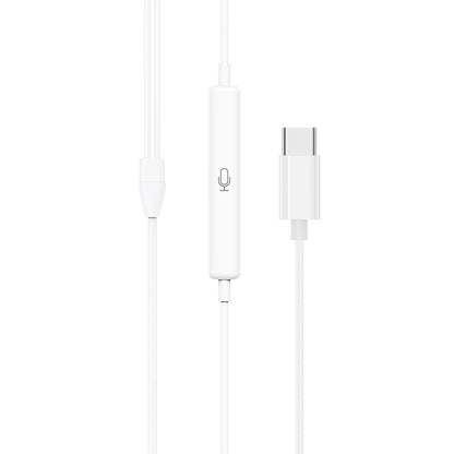 HOCO M101 Pro Crystal sound Type-C wire-controlled digital earphones with microphone White