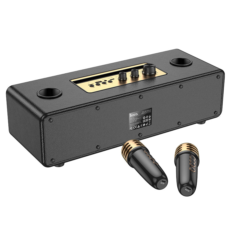 HOCO BS63 Graceful wireless dual-mic BT speaker-Black