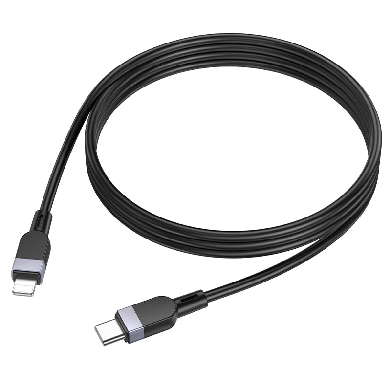 X109 Energy silicone charging data cable iP(L=2M)-Black