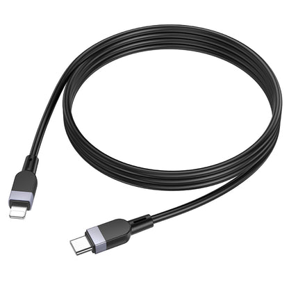 X109 Energy silicone charging data cable iP(L=2M)-Black