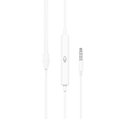 HOCO M101 Crystal joy wire-controlled earphones with microphone White