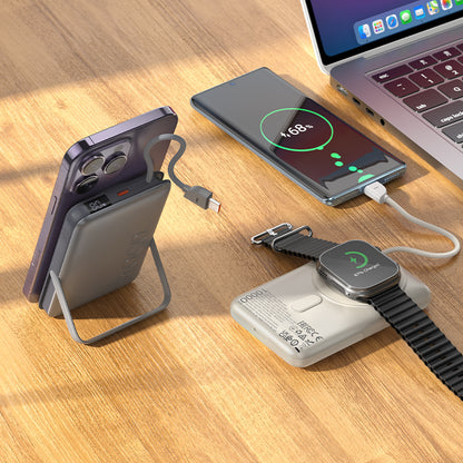 Hoco Q43 10000mAh Magnetic Power Bank - Grey