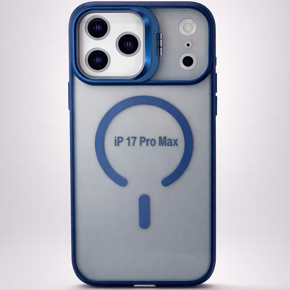 Metal CamStand iPhone 17 Pro Max Case Blue