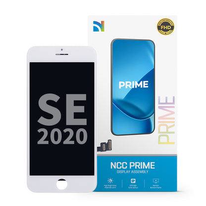 NCC Prime Display Assembly With Metal Plate for iPhone 8/SE 2020 White-All-in-one frame