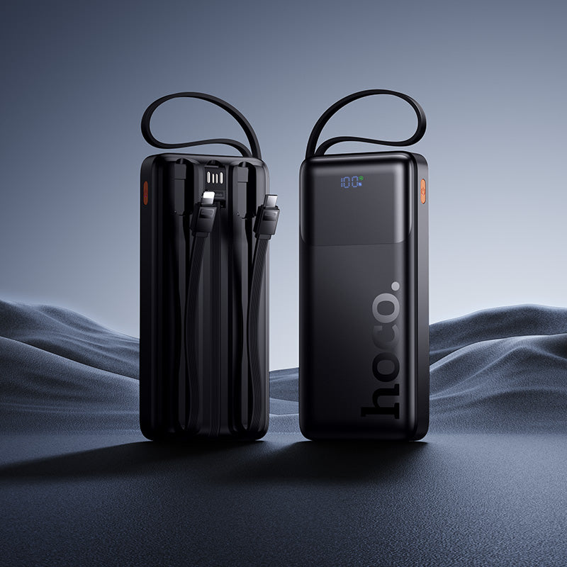 Hoco J156 10000mAh Cables Power Bank - Black
