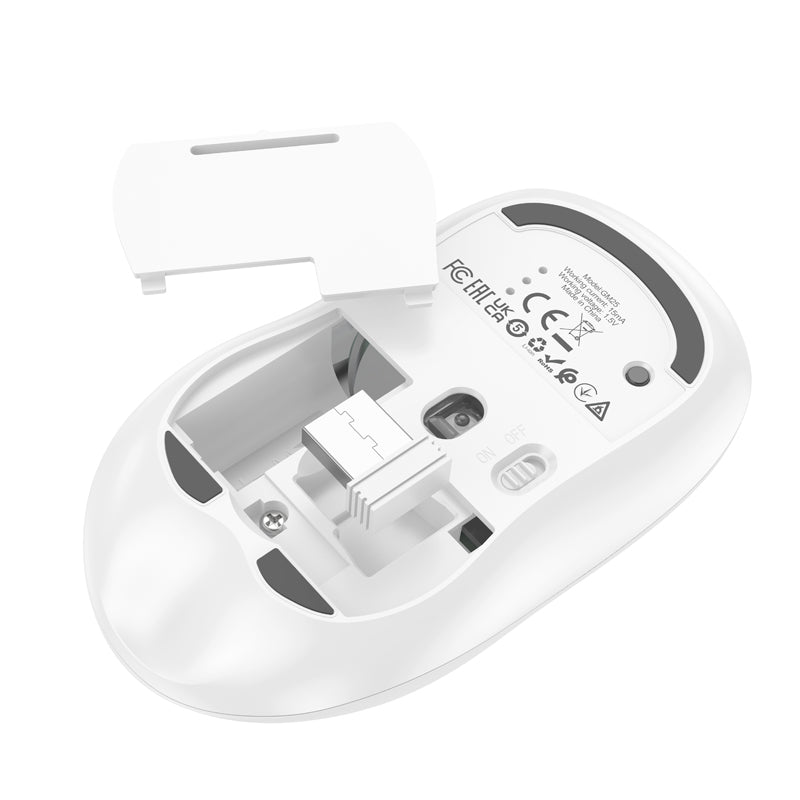 HOCO GM25 Royal dual-mode business wireless mouse space white