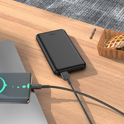 Hoco J100 10000mAh Ultra-Thin Power Bank - Black
