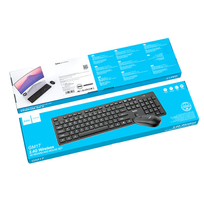 HOCO GM17 Wireless business keyboard and mouse set(English Version) black