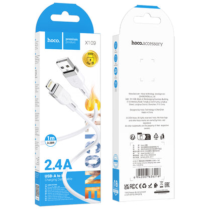 HOCO X109 Energy PD silicone charging data cable iP(L=1M) white