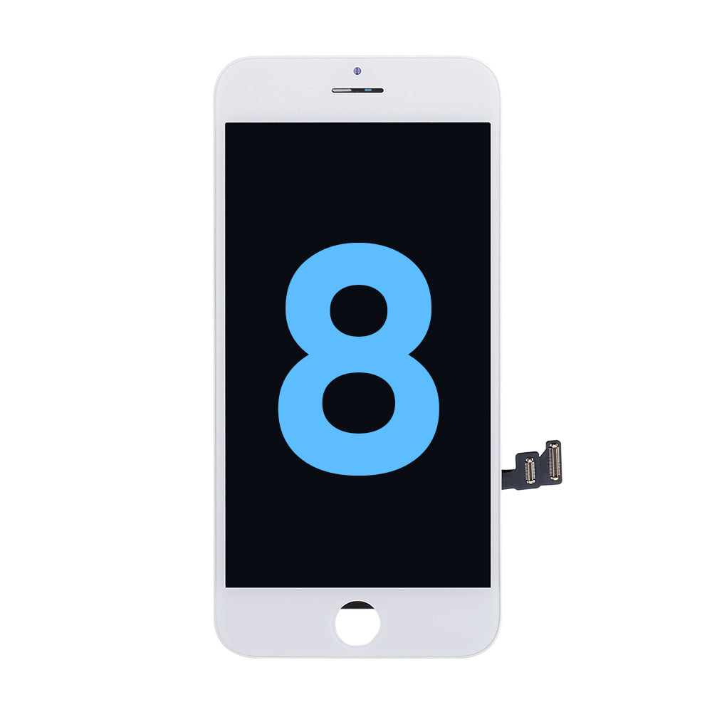 NCC Prime Display Assembly With Metal Plate for iPhone 8/SE 2020 White-All-in-one frame
