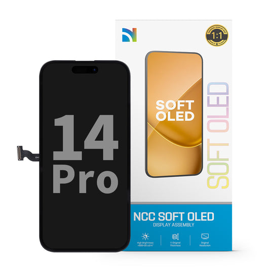 NCC Soft OLED Display Assembly for iPhone 14 Pro 120Hz IC Transplant Black