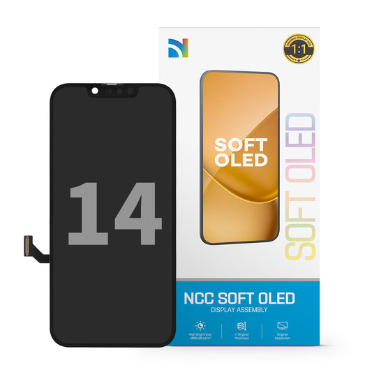 NCC Soft OLED Display Assembly for iPhone 14 IC Transplant Black