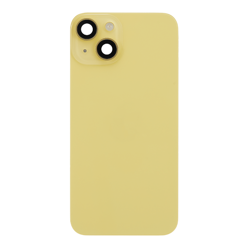 Back Glass iPhone 14 With Flash, Mag Steel Plate, and NFC Flex Pre-installed - Yellow