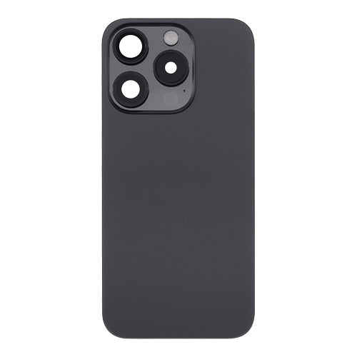 Back Glass iPhone 15 Pro With Flash, Mag Steel Plate, and NFC Flex Pre-installed - Black Titanium