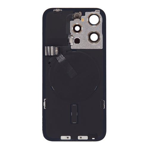 Back Glass iPhone 15 Pro With Flash, Mag Steel Plate, and NFC Flex Pre-installed - Natural Titanium