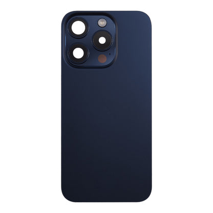 Back Glass iPhone 15 Pro With Flash, Mag Steel Plate, and NFC Flex Pre-installed - Blue Titanium