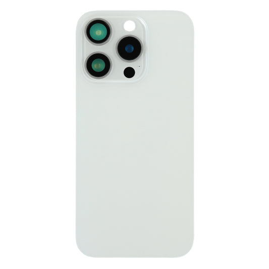 Back Glass iPhone 15 Pro Max with Magnet and Steel Plate only - White Titanium