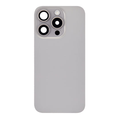 Back Glass iPhone 15 Pro With Flash, Mag Steel Plate, and NFC Flex Pre-installed - Natural Titanium