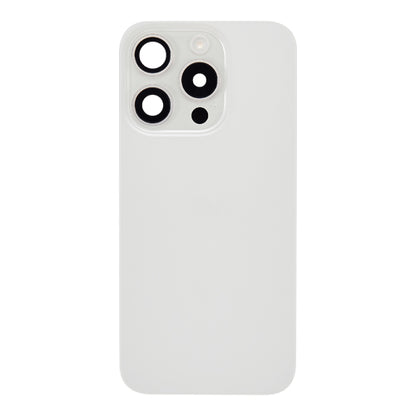 Back Glass iPhone 15 Pro With Flash, Mag Steel Plate, and NFC Flex Pre-installed - White Titanium