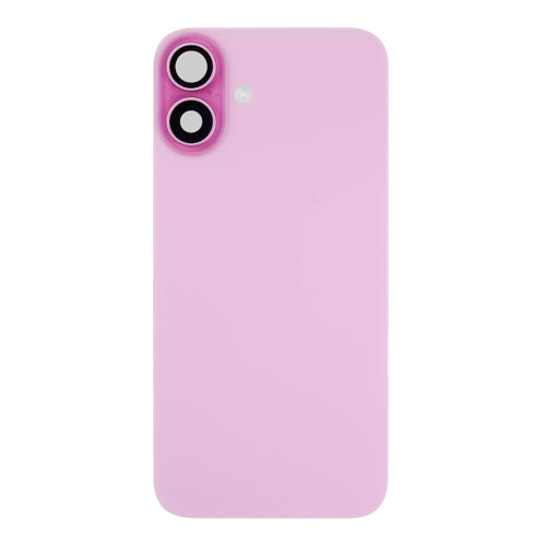 Back Glass iPhone 16 Plus With Flash, Mag Steel Plate, and NFC Flex Pre-installed - Pink
