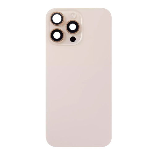 Back Glass iPhone 16 Pro With Flash, Mag Steel Plate, and NFC Flex Pre-installed - Desert Titanium