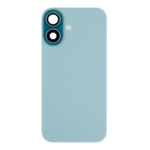 Back Glass iPhone 16 With Flash, Mag Steel Plate, and NFC Flex Pre-installed - Teal