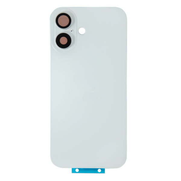 Back Glass iPhone 16 with Magnet and Steel Plate only - White