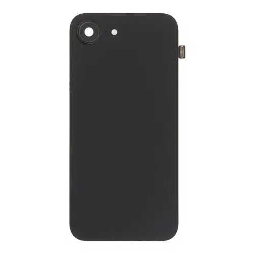 Back Glass iPhone 16E With Flash, Mag Steel Plate, and NFC Flex Pre-installed - Black