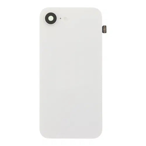 Back Glass iPhone 16E With Flash, Mag Steel Plate, and NFC Flex Pre-installed - White