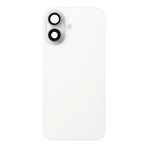 Back Glass iPhone 17 With Flash, Mag Steel Plate, and NFC Flex Pre-installed - White