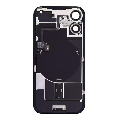 Back Glass iPhone 16 Plus With Flash, Mag Steel Plate, and NFC Flex Pre-installed - Ultramarine