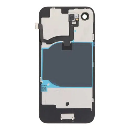 Back Glass iPhone 16E With Flash, Mag Steel Plate, and NFC Flex Pre-installed - Black