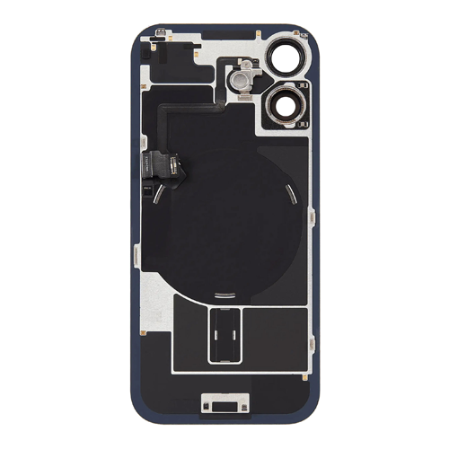 Back Glass iPhone 17 With Flash, Mag Steel Plate, and NFC Flex Pre-installed - Mist Blue