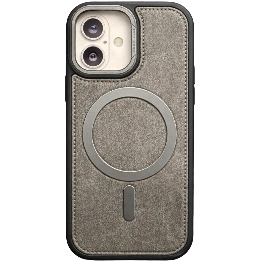 Phantom leather magsafe iphone 17 grey case
