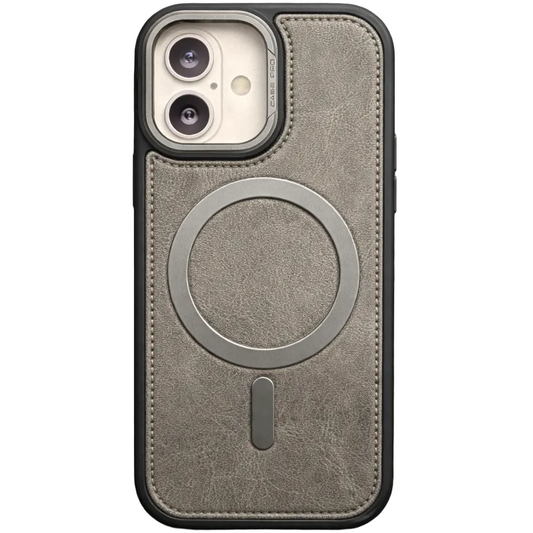Phantom leather magsafe iphone 17 grey case
