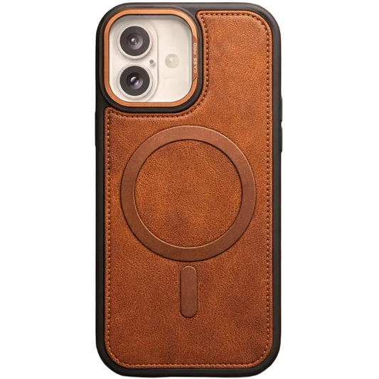 Phantom leather magsafe iphone 17 brown case
